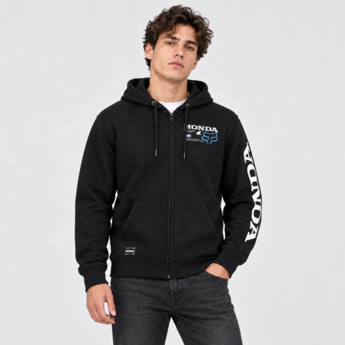 Honda Fox Black Zip Hoodie