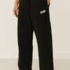 STWD Men’s Black Baggy Trousers – Fleece Fabric