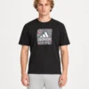 Adidas Black Graphic Cotton T-Shirt