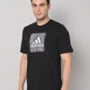 Adidas Men's Black Graphic Logo Crew Neck T-Shirt — main product image