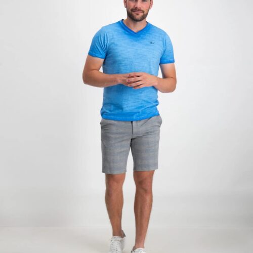 Men's Bright Blue Crew Neck T-Shirt — main product image