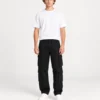 FSBN Black Cotton Cargo Trousers
