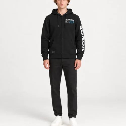 Honda Fox Black Zip Hoodie