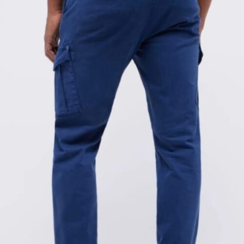 MUSTANG Blue Slim Fit Cargo Trousers
